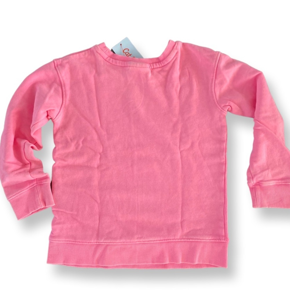NWT Cat & Jack Bright Pink Sweatshirt Size 5T - Picture 3 of 4